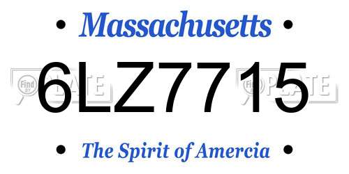 6LZ7715 Massachusetts License Plate