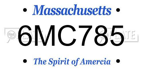 6MC785 Massachusetts License Plate