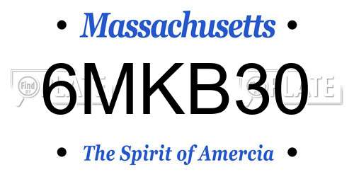 6MKB30 Massachusetts License Plate