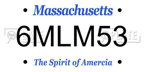 6MLM53 Massachusetts License Plate