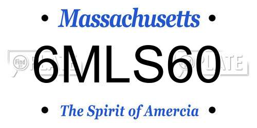 6MLS60 Massachusetts License Plate