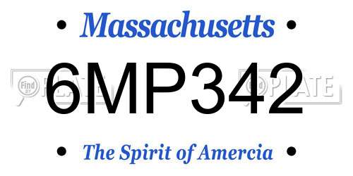 6MP342 Massachusetts License Plate