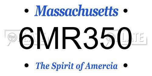 6MR350 Massachusetts License Plate