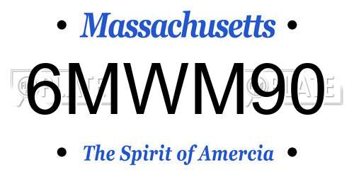 6MWM90 Massachusetts License Plate