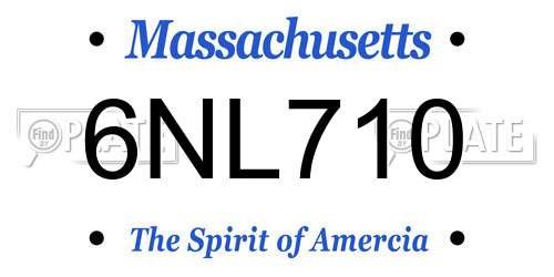 6NL710 Massachusetts License Plate