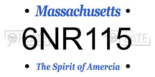 6NR115 Massachusetts License Plate