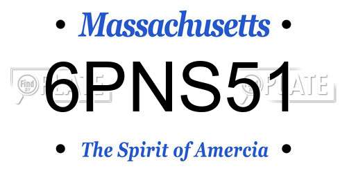 6PNS51 Massachusetts License Plate