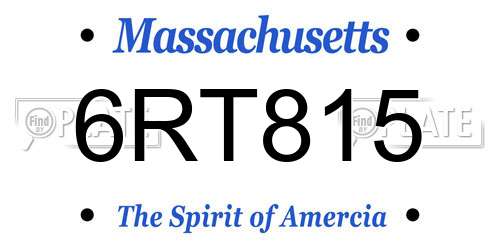 6RT815 Massachusetts License Plate