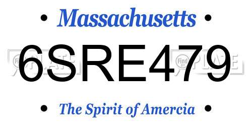 6SRE479 Massachusetts License Plate