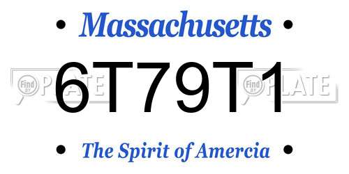 6T79T1 Massachusetts License Plate