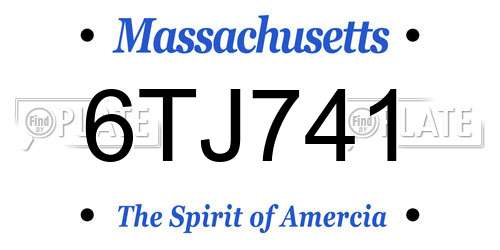 6TJ741 Massachusetts License Plate