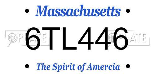 6TL446 Massachusetts License Plate