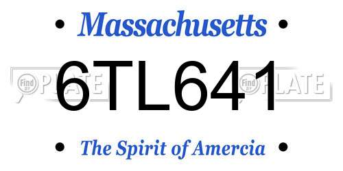 6TL641 Massachusetts License Plate