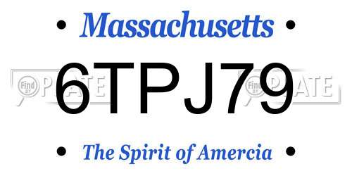 6TPJ79 Massachusetts License Plate