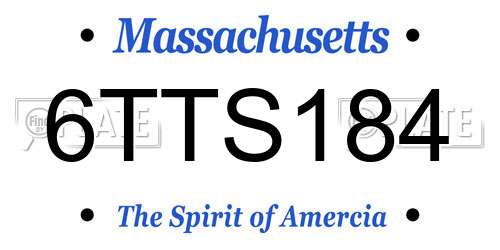 6TTS184 Massachusetts License Plate