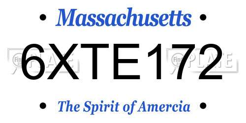 6XTE172 Massachusetts License Plate