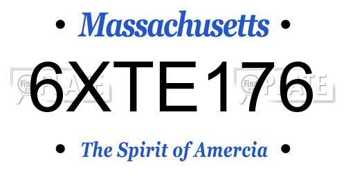 6XTE176 Massachusetts License Plate