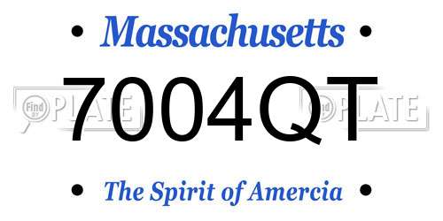 7004QT Massachusetts License Plate