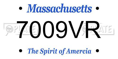 7009VR Massachusetts License Plate