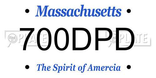 700DPD Massachusetts License Plate