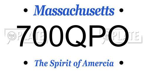700QPO Massachusetts License Plate
