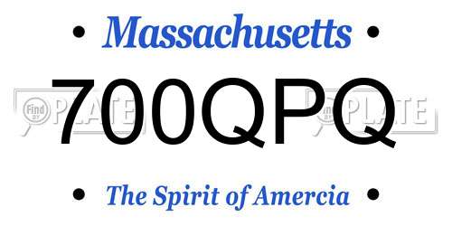 700QPQ Massachusetts License Plate