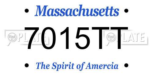 7015TT Massachusetts License Plate