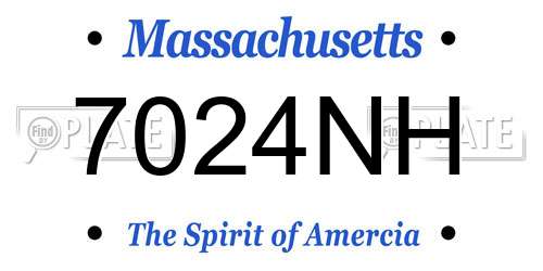 7024NH Massachusetts License Plate