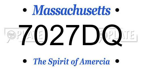 7027DQ Massachusetts License Plate