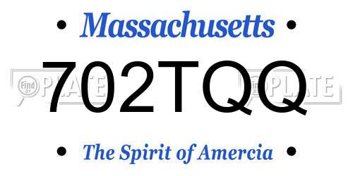 702TQQ Massachusetts License Plate