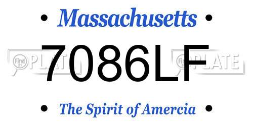 7086LF Massachusetts License Plate