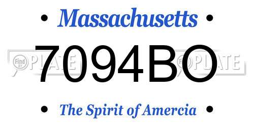 7094BO Massachusetts License Plate