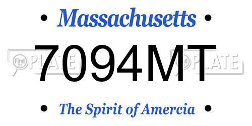7094MT Massachusetts License Plate