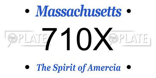 710X Massachusetts License Plate