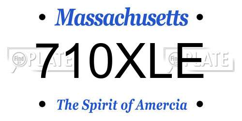 710XLE Massachusetts License Plate
