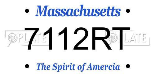 7112RT Massachusetts License Plate