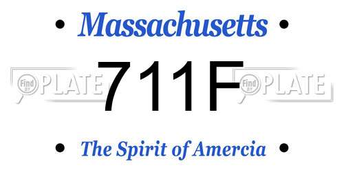 711F Massachusetts License Plate