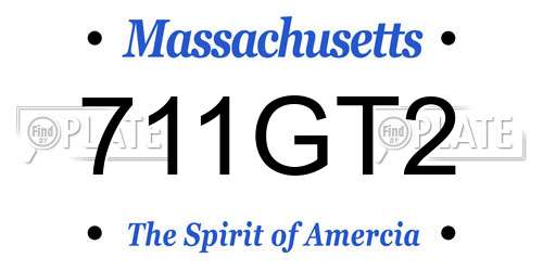 711GT2 Massachusetts License Plate