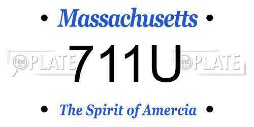 711U Massachusetts License Plate