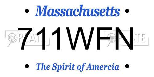711WFN Massachusetts License Plate