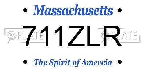 711ZLR Massachusetts License Plate