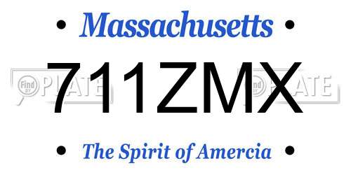 711ZMX Massachusetts License Plate