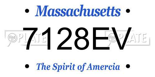 7128EV Massachusetts License Plate