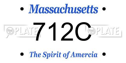 712C Massachusetts License Plate
