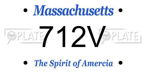 712V Massachusetts License Plate