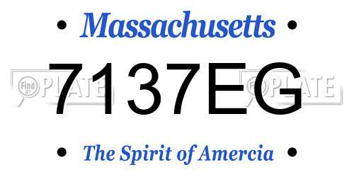 7137EG Massachusetts License Plate
