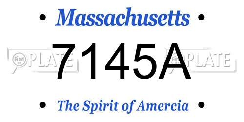 7145A Massachusetts License Plate