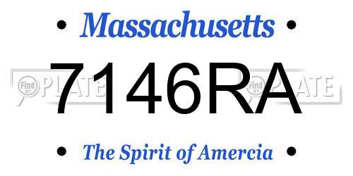 7146RA Massachusetts License Plate