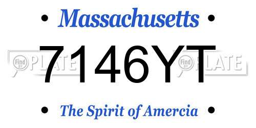 7146YT Massachusetts License Plate