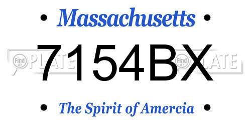 7154BX Massachusetts License Plate
